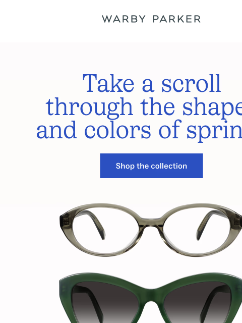 warbyparker newsletter: Bring spring into view