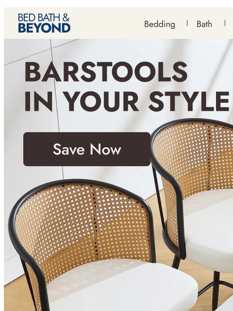 bedbathandbeyond newsletter: Barstools, styled your way 🪑