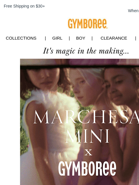 gymboree newsletter: NEW Curated Looks from Marchesa Mini x Gymboree 👗...