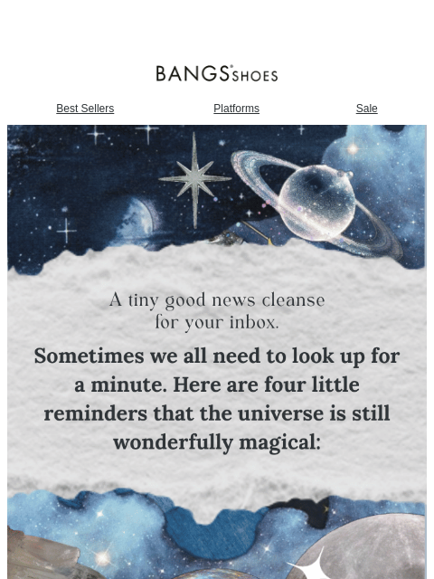 bangsshoes newsletter: Inbox Reset: Cosmic Edition 🚀