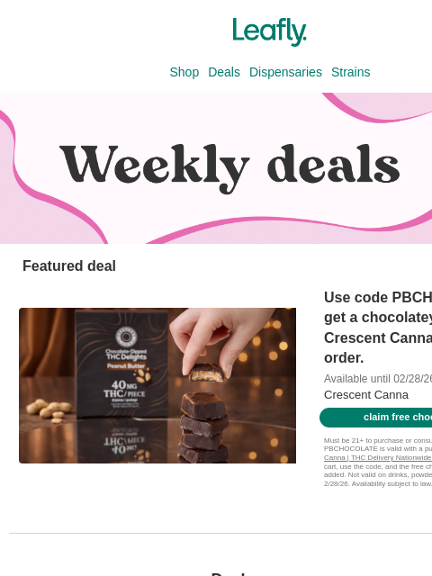 leafly newsletter: Your weekly weed deals are here 🍃