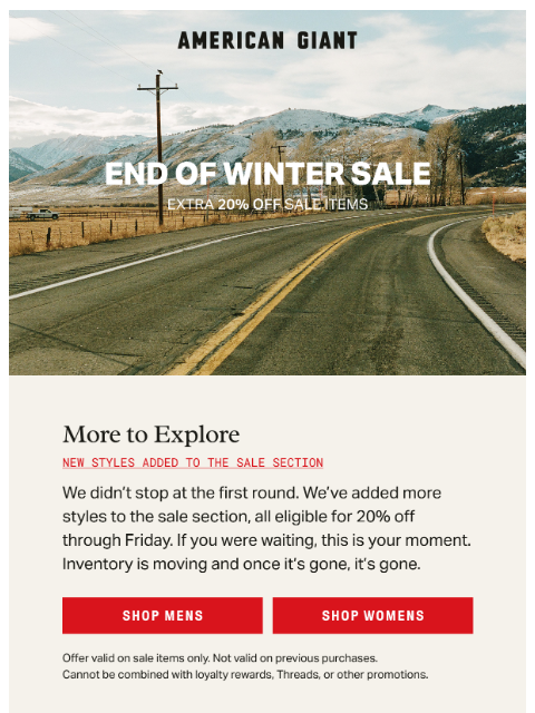 american-giant newsletter: New Styles Just Added to Sale