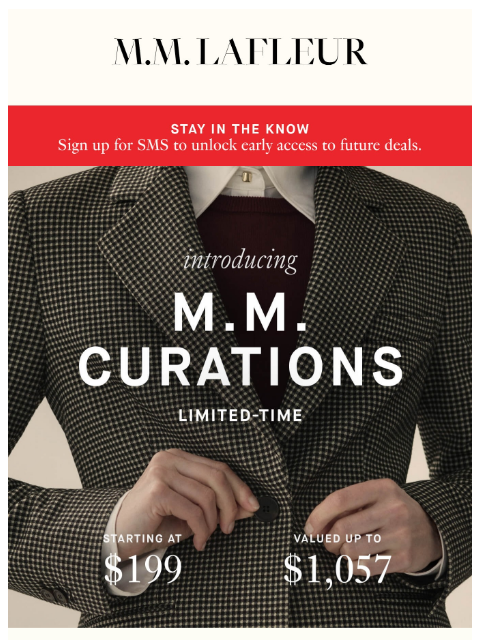 mmlafleur newsletter: LIMITED TIME: M.M. Curations Are Here