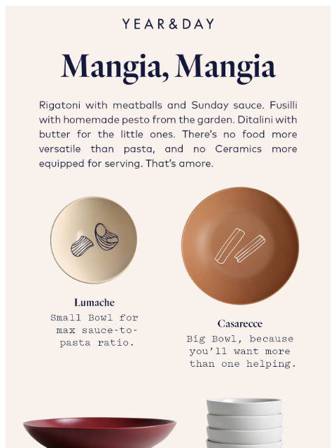 yearandday newsletter: It’s pasta night
