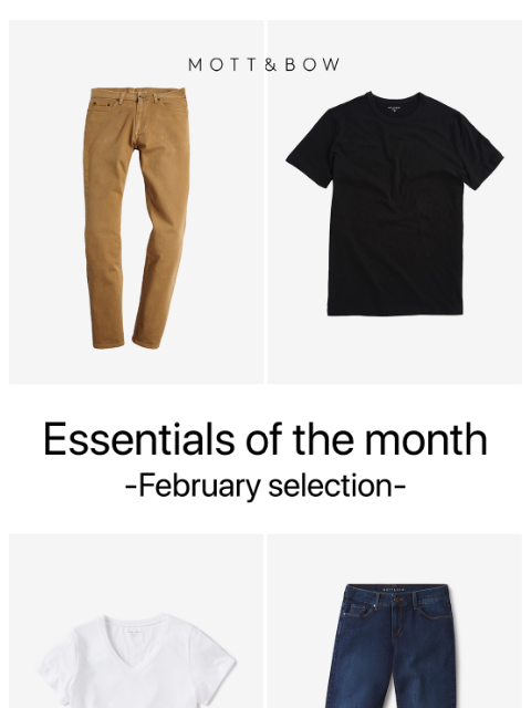 mottandbow newsletter: The staples winning February.