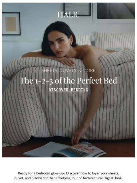 italic newsletter: Stop Making Your Bed (and Start Styling It)