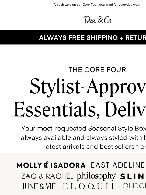 dia newsletter: Your Essentials Just Got a Glow-Up ✨