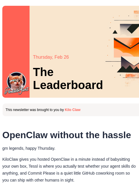 producthunt newsletter: 😸 Throw out your Mac Mini