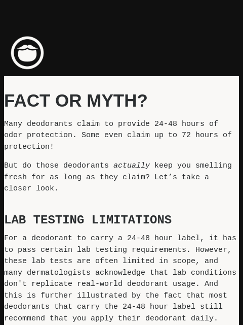 beardbrand newsletter: Is 24-Hour Odor Protection a Myth?