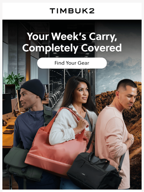 timbuk2 newsletter: AM Grind, PM Plans, & Weekend Adventures