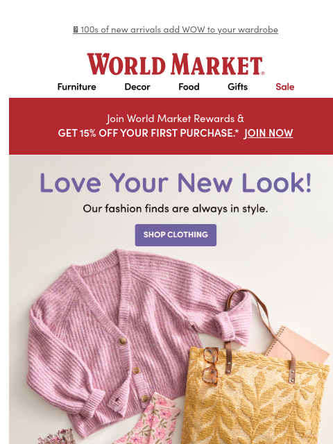 emailworldmarket newsletter: 🛍️ Just dropped: Twirly dresses & snuggly sweater...