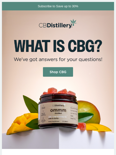 thecbdistillery newsletter: So, just what is CBG?