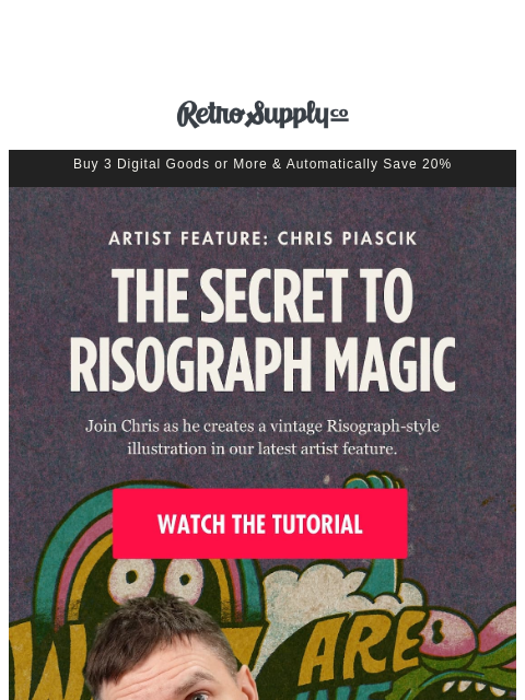 retrosupply newsletter: New Tutorial: How to Create 90s-Style Riso Art