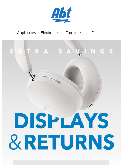 abt newsletter: Save on Open Box & Floor Models