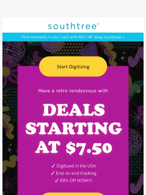 southtree newsletter: In honor of National Retro Day... 50% Off Digital ...