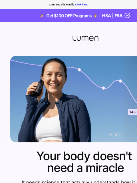 lumen newsletter: No promises. Just progress.