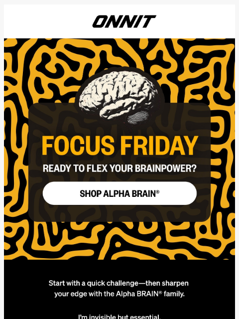 onnit newsletter: Focus Friday riddle: Can you solve it? 🔎​