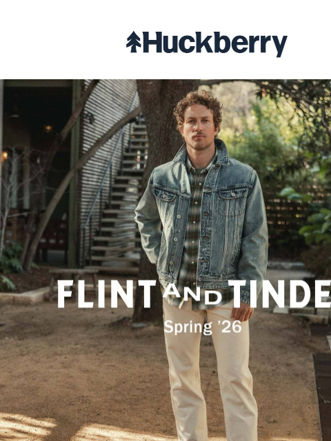 huckberry newsletter: Just Dropped: Flint and Tinder Spring ’26