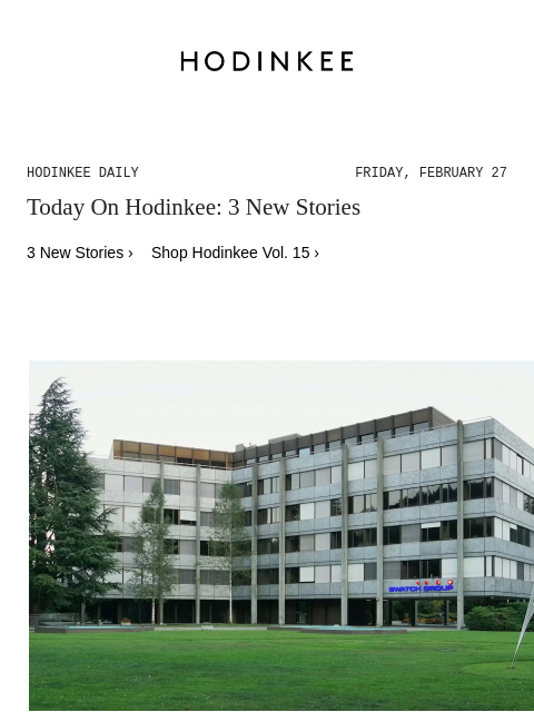hodinkee newsletter: Hodinkee Daily | 02/27/2026