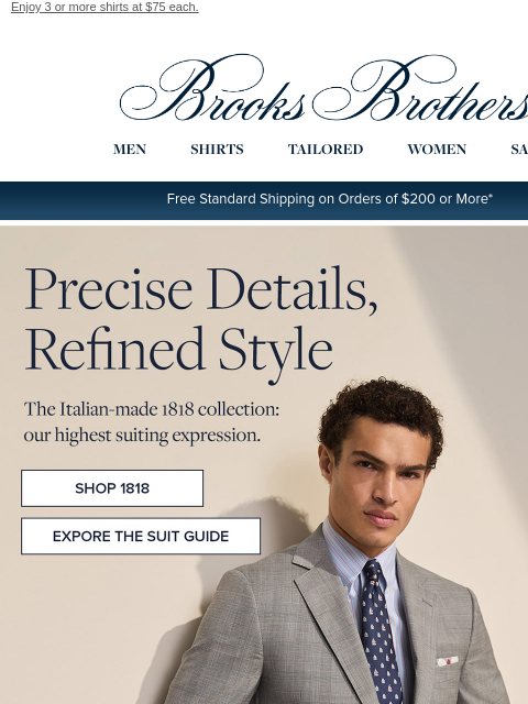 brooksbrothers newsletter: Suiting upgrade: The 1818 Collection