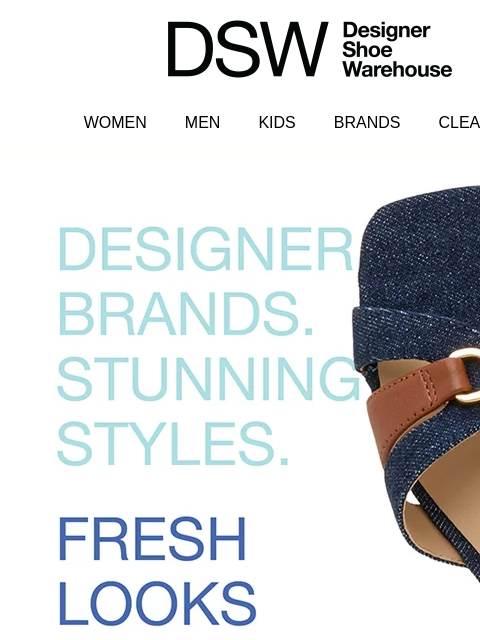 dsw newsletter: [FYI] DSW has designer brands.