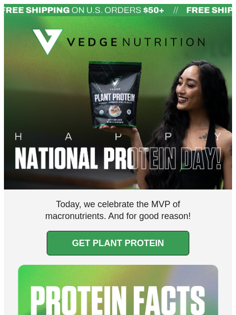 vedgenutrition newsletter: 💪 It's National Protein Day!