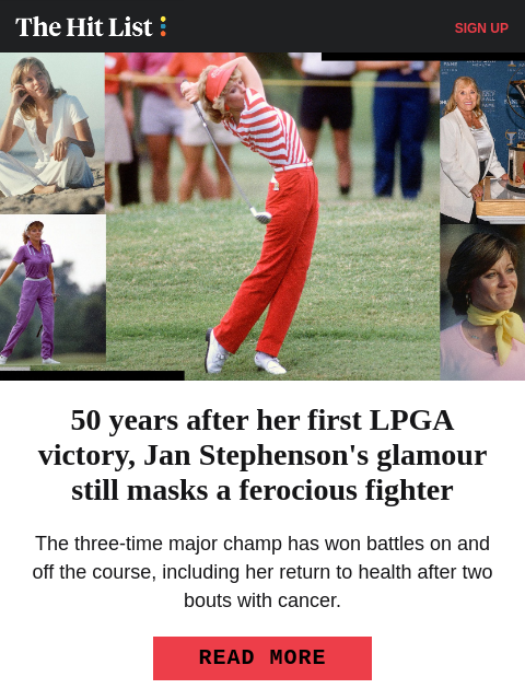 golfdigest newsletter: Jan Stephenson has never stopped fighting