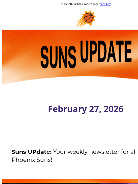 suns newsletter: Suns UPdate: Exciting Giveaways & Theme Nights Ahe...