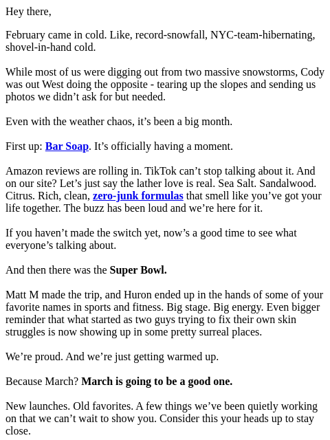 usehuron newsletter: From Snowstorms to Super Bowls