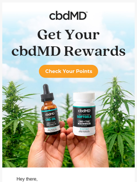 cbdmd newsletter: Don’t Forget Your Points
