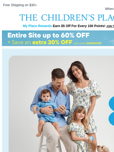 childrensplace newsletter: Looks for Your Whole Easter Crew 💙