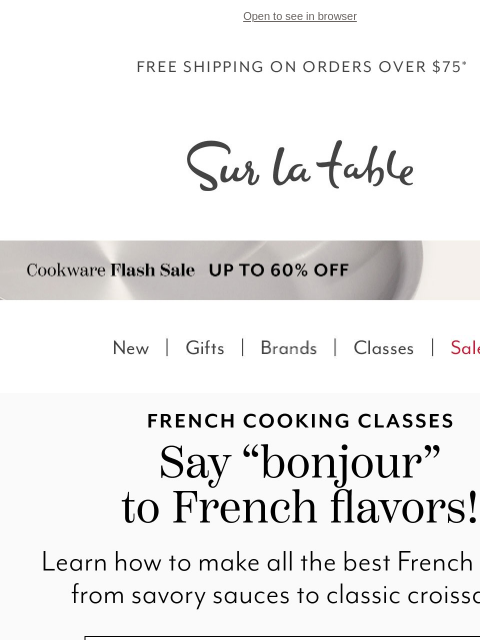 surlatable newsletter: A Taste of France, Hands-On