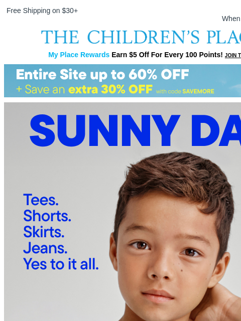 childrensplace newsletter: Sunny-Day Outfits Starts Here 🌞