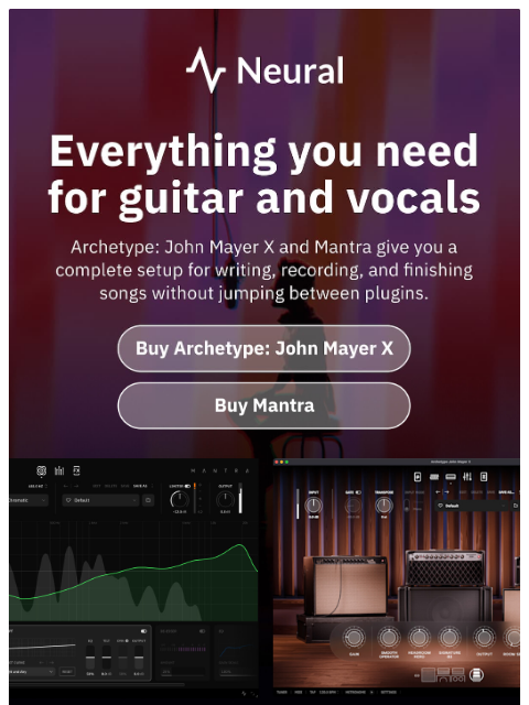 neuraldsp newsletter: Guitar and vocals, covered