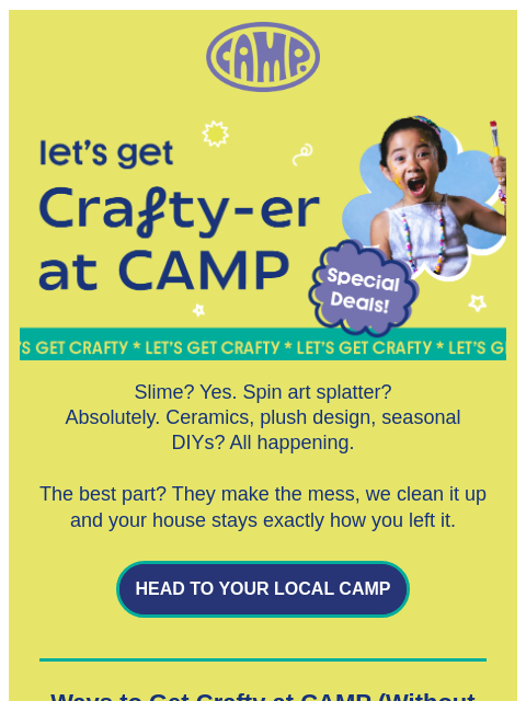 camp newsletter: The $100 Craft Hack... 👀