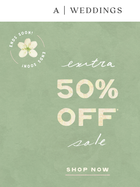 anthropologie newsletter: 50% off sale ends soon!