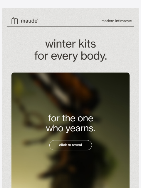 getmaude newsletter: winter kits for every body.