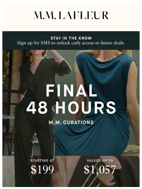 mmlafleur newsletter: 48 HRS LEFT: Choose Your M.M. Curation