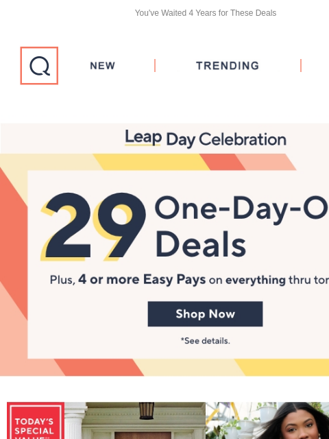 You've Waited 4 Years for These Deals QVC New TRENDING DEALS Leap Day Garden Spring Fashion Carole Hochman Waffle Wrap Robe Carole Hochman Waffle Wrap Robe Buy Now Denim & Co. Essentials True