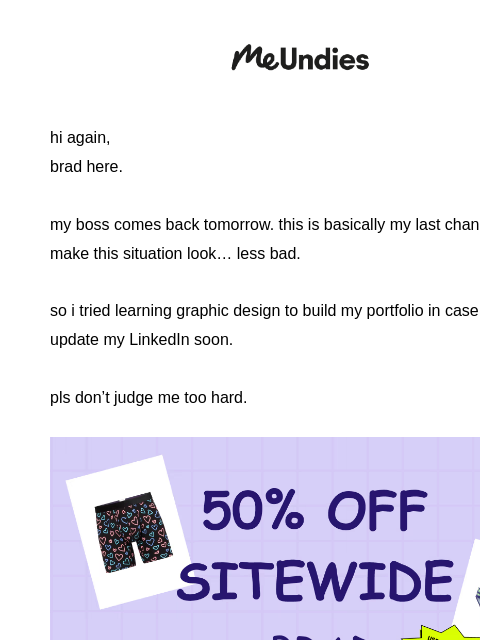 meundies newsletter: my L = your W