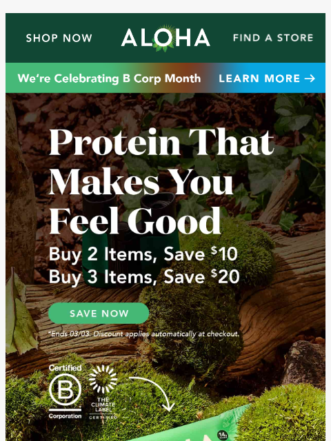 aloha newsletter: Happy B Corp Month! ✨