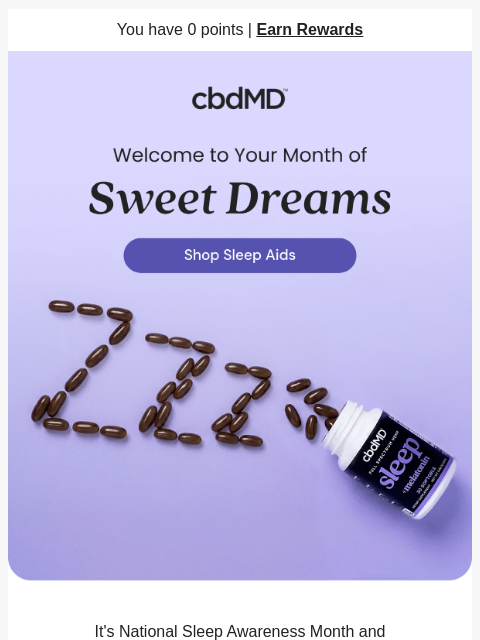 cbdmd newsletter: Your Guide to a Month of Better Sleep