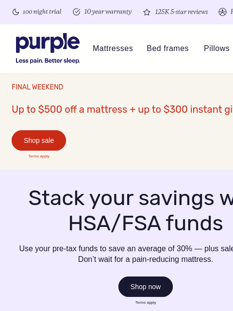 purple newsletter: Save 30% on average with FSA/HSA
