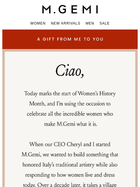 mgemi newsletter: Celebrating The Women of M.Gemi