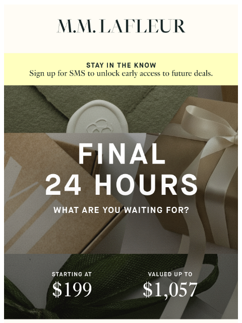 mmlafleur newsletter: 24 HRS LEFT: M.M. Curations