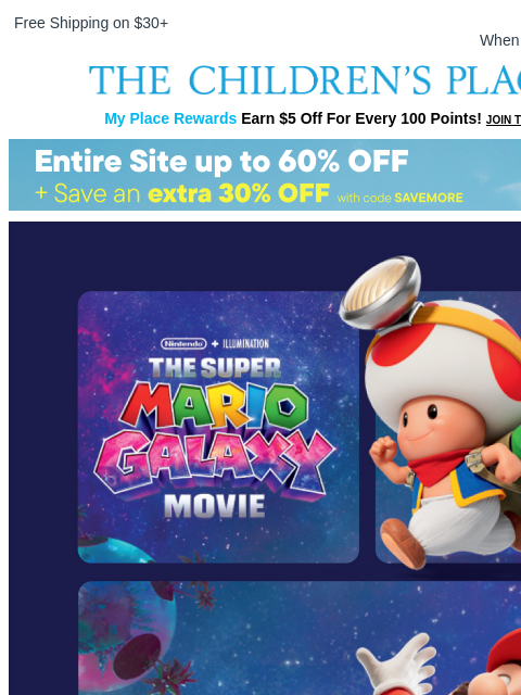 childrensplace newsletter: Character Spotlight: The Super Mario Galaxy Movie ...