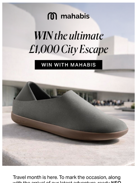 mahabis newsletter: Win £1000 for the Ultimate City Escape