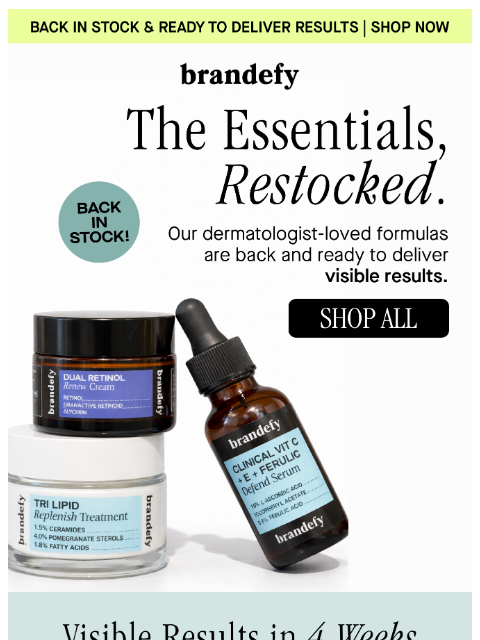 brandefyskin newsletter: They’re back 👀