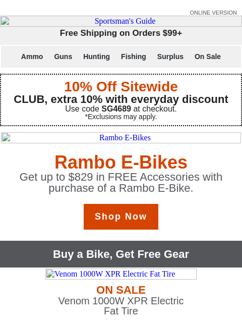 Get up to $829 in FREE Accessories with purchase of a Rambo E-Bike. ‌ ‌ ‌ ‌ ‌ ‌ ‌ ‌ ‌ ‌ ‌ ‌ ‌ ‌ ‌ ‌ ‌ ‌ ‌ ‌ ‌ ‌ ‌ ‌ ‌ ‌ ‌ ‌ ‌ ‌ ‌ ‌ ‌ ‌ ‌ ‌ ‌ ‌ ‌ ‌ ‌ ‌ ‌ ‌ ‌ ‌ ‌ ‌ ‌ ‌ ‌ ‌ ‌ ‌ ‌ ‌ ‌ ‌ ‌ ‌ ‌ ‌ ‌ ‌ ‌ ‌ ‌