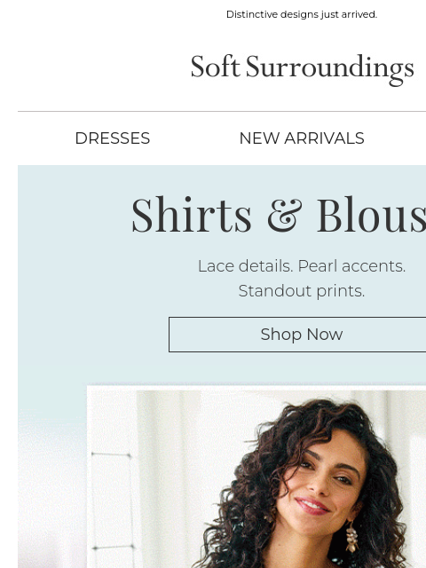 softsurroundings newsletter: New Shirts Alert